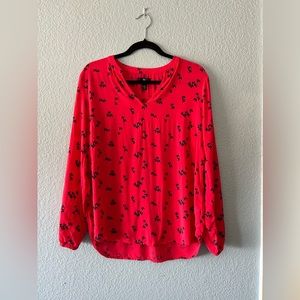 Gap Red and Black Butterfly Top Size Medium